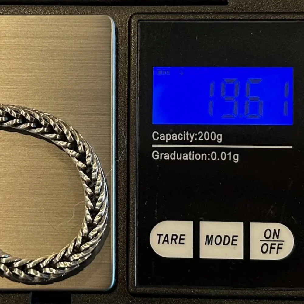 Sterling Silver Braided Wheat Chain Bracelet